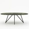 Ovale marmeren eettafel Polipetti - Verde Guatemala - 260x130cm