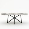 Ovale marmeren eettafel Stella - Arabescato Orobico Grigio - 260x130cm