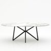 Ovale marmeren eettafel Stella - Arabescato Carrara - 260x130cm