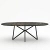 Ovale marmeren eettafel Stella - Nero saint port laurent - 260x130cm