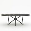 Ovale marmeren eettafel Stella - Titanium - 260x130cm