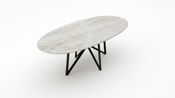 Alternative view of Ovale marmeren eettafel Stella - Taj Mahal Quartzite