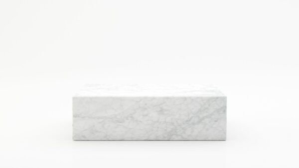Rechthoekige marmeren salontafel Blocco - Bianco Carrara CD CHIARO - 100x60cm
