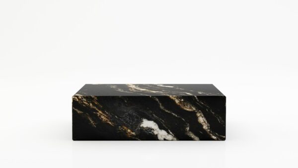 Rechthoekige marmeren salontafel Blocco - Titanium - 100x60cm