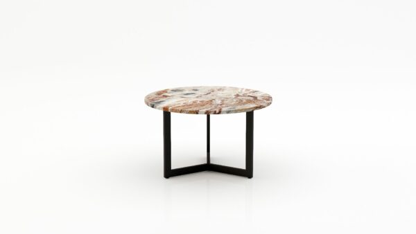 Ronde marmeren salontafel Caffė 3 - Arabescato Orobico Rosso - 100cm