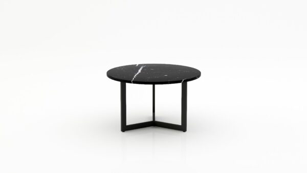 Ronde marmeren salontafel Caffė 3 - Nero Marquina - 100cm