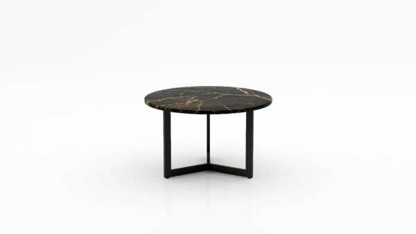 Ronde marmeren salontafel Caffė 3 - Nero saint port laurent - 100cm