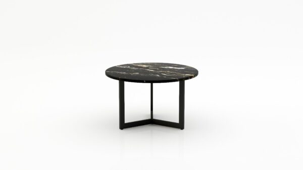 Ronde marmeren salontafel Caffė 3 - Titanium - 100cm