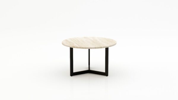 Ronde marmeren salontafel Caffė 3 - Travertino Chiaro - 100cm
