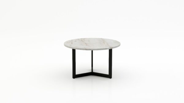 Ronde marmeren salontafel Caffė 3 - Taj Mahal Quartzite - 100cm