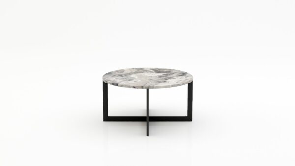 Ronde marmeren salontafel Caffė 4 - Arabescato Orobico Grigio - 100cm