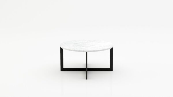 Ronde marmeren salontafel Caffė 4 - Bianco Carrara CD CHIARO - 100cm