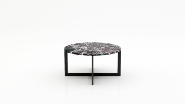 Ronde marmeren salontafel Caffė 4 - Rosso Levanto - 100cm