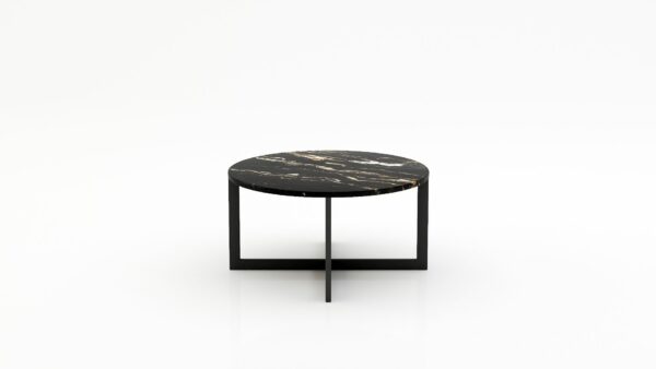 Ronde marmeren salontafel Caffė 4 - Titanium - 100cm