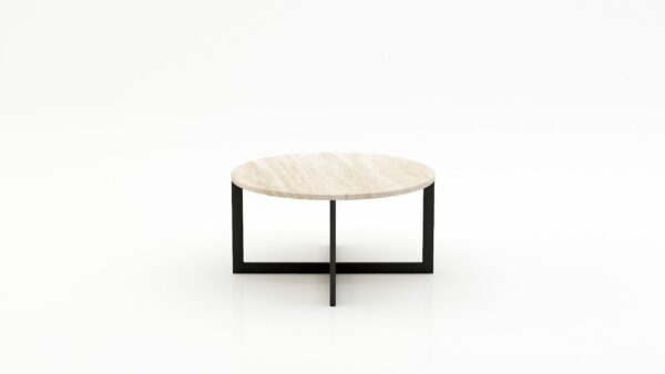 Ronde marmeren salontafel Caffė 4 - Travertino Chiaro - 100cm