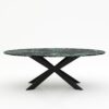 Ovale marmeren eettafel Matrix Farfalle - Verde rameggiato - 260x130cm