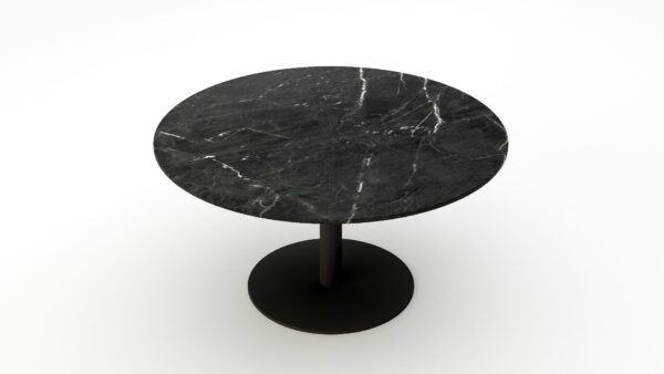 Alternative view of Ronde marmeren eettafel Tubo - Negresco