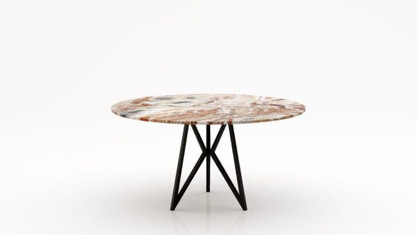 Ronde marmeren eettafel Pipistrello Tondo - Arabescato Orobico Rosso - 170cm