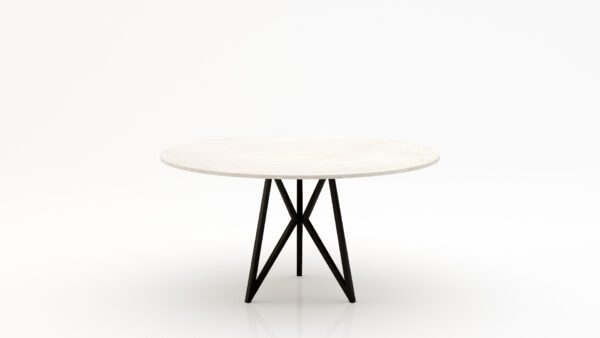 Ronde marmeren eettafel Pipistrello Tondo - Botticino Semi Classico - 170cm