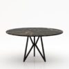 Ronde marmeren eettafel Pipistrello Tondo - Nero saint port laurent - 170cm