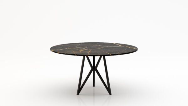 Ronde marmeren eettafel Pipistrello Tondo - Nero saint port laurent - 170cm