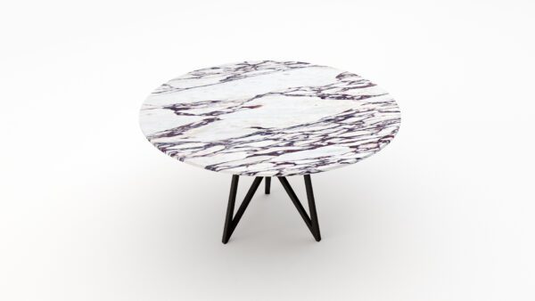 Alternative view of Ronde marmeren eettafel Pipistrello Tondo - Calcatta Viola