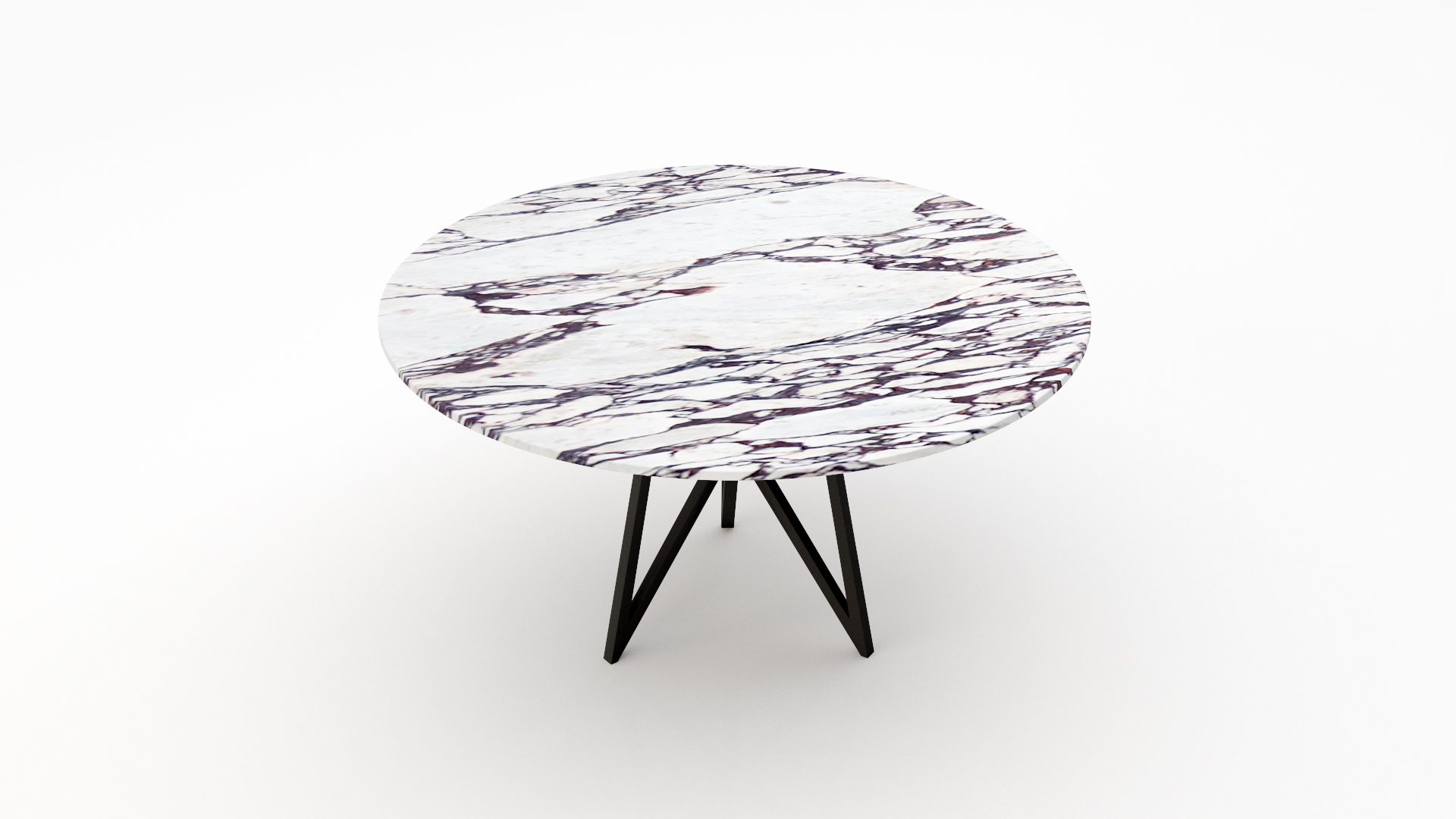 Ronde marmeren eettafel Pipistrello Tondo - Calcatta Viola - Afbeelding 2