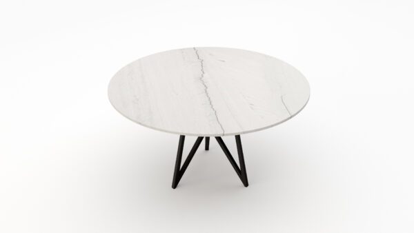 Alternative view of Ronde marmeren eettafel Pipistrello Tondo Mont Blanc Quartzite