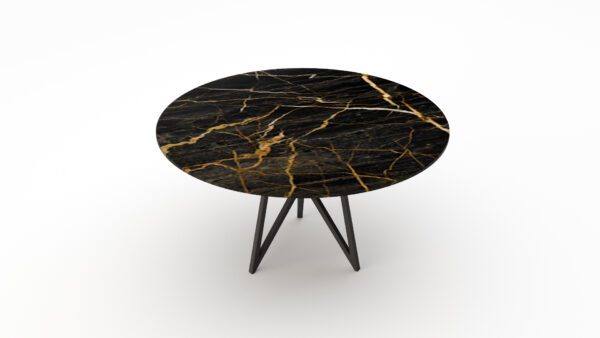 Alternative view of Ronde marmeren eettafel Pipistrello Tondo Nero saint port laurent