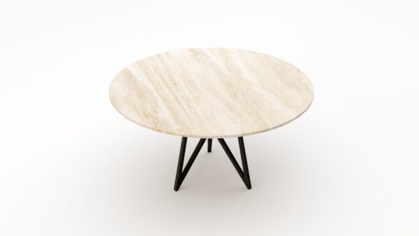 Alternative view of Ronde marmeren eettafel Pipistrello Tondo Travertino Chiaro