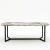 Deens ovale marmeren eettafel Anatra - Arabescato Orobico Grigio - 260x120cm