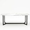 Deens ovale marmeren eettafel Anatra - Arabescato Carrara - 260x120cm