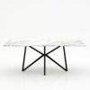 Rechthoekige marmeren eettafel Stella - Arabescato Carrara - 260x100cm