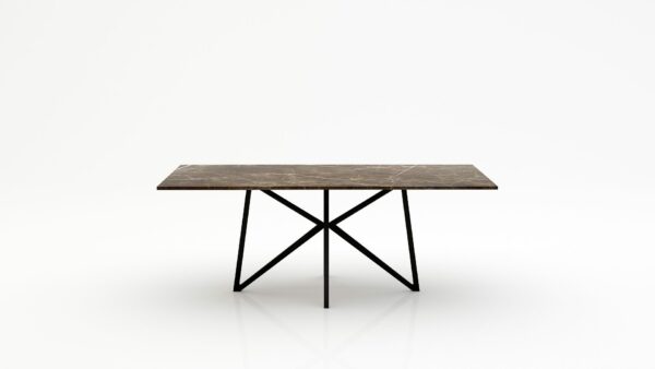 Rechthoekige marmeren eettafel Stella - Royal Brown - 260x100cm