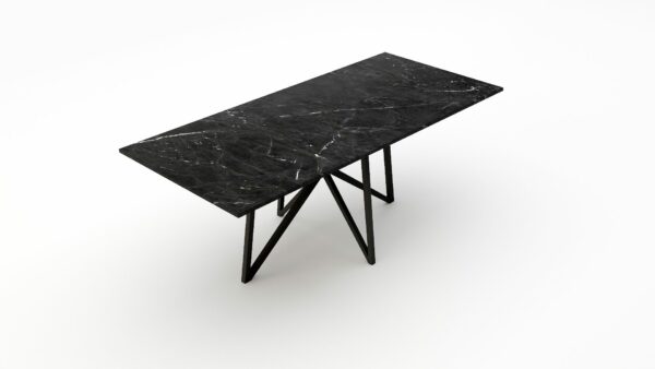 Alternative view of Rechthoekige marmeren eettafel Stella - Negresco