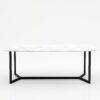 Deens ovale marmeren eettafel Anatra - Bianco Carrara CD CHIARO - 260x120cm