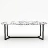 Deens ovale marmeren eettafel Anatra - Calcatta Viola - 260x120cm