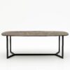 Deens ovale marmeren eettafel Anatra - Royal Brown - 260x120cm