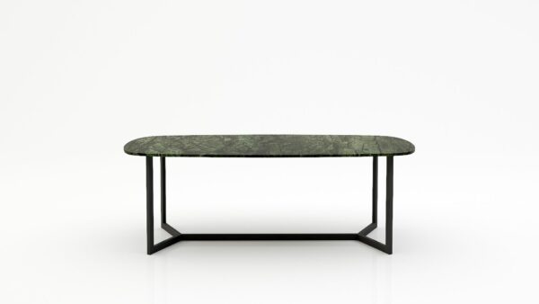 Deens ovale marmeren eettafel Anatra - Verde Guatemala - 260x120cm