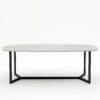 Deens ovale marmeren eettafel Anatra - Taj Mahal Quartzite - 260x120cm