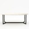 Ovale marmeren eettafel Anatra - Botticino Semi Classico - 260x130cm