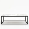 Rechthoekige marmeren salontafel Cornice - Arabescato Carrara - 140x70cm