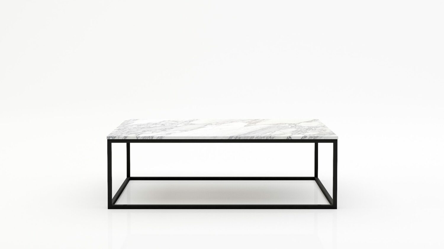 Rechthoekige marmeren salontafel Cornice - Arabescato Carrara - 140x70cm
