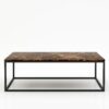 Rechthoekige marmeren salontafel Cornice - Emperador dark - 140x70cm