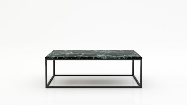 Rechthoekige marmeren salontafel Cornice - Verde rameggiato - 140x70cm