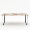 Rechthoekige marmeren eettafel Gambe U - Arabescato Orobico Rosso - 260x100cm