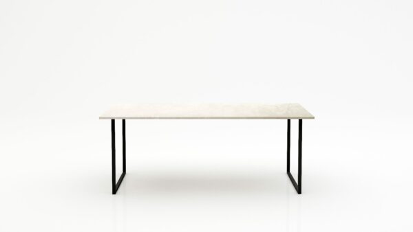 Rechthoekige marmeren eettafel Gambe U - Botticino Semi Classico - 260x100cm