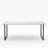 Rechthoekige marmeren eettafel Gambe U - Mont Blanc Quartzite - 260x100cm