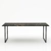 Rechthoekige marmeren eettafel Gambe U - Nero saint port laurent - 260x100cm