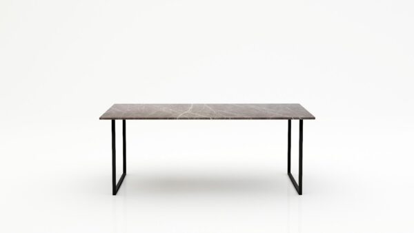 Rechthoekige marmeren eettafel Gambe U - Pietra Grey - 260x100cm